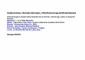 2015 10 CAMBO LES BAINS P.O VILLA MUSEE ARNAGA DE EDMOND ROSTANG